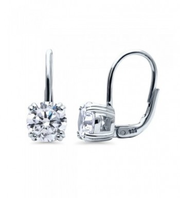 BERRICLE Sterling Zirconia Solitaire Leverback