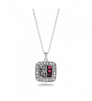Stylists Classic Silver Crystal Necklace