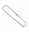 Sterling Silver Puffed Anchor Anklet