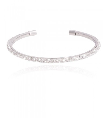 Inside Zirconia Silver Rhodium Bracelet