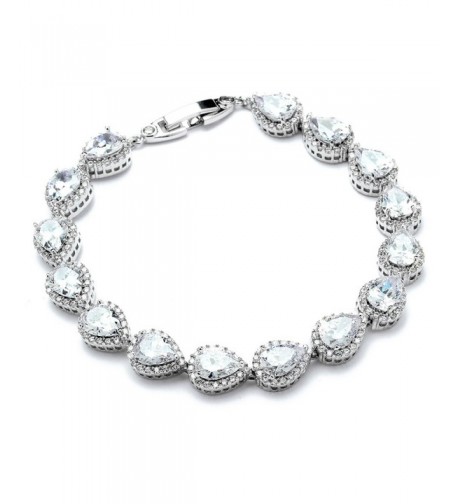 Mariell Wedding Bridal Bracelet Pear Shaped