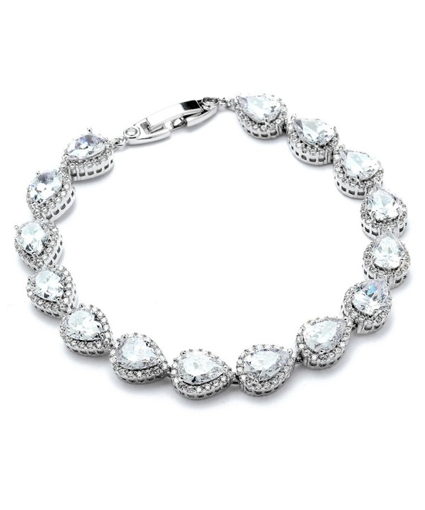 Mariell Wedding Bridal Bracelet Pear Shaped