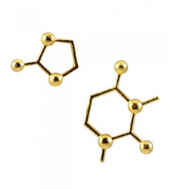 AppleLatte Caffeine Molecule Earrings Plated