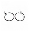 Color Hoop Earrings Simple Black