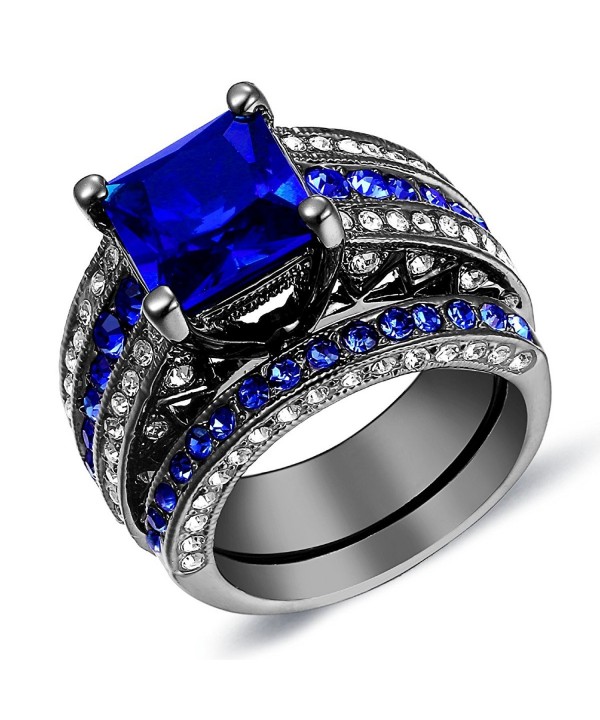 Sapphire Engagement Ring Halo Wedding