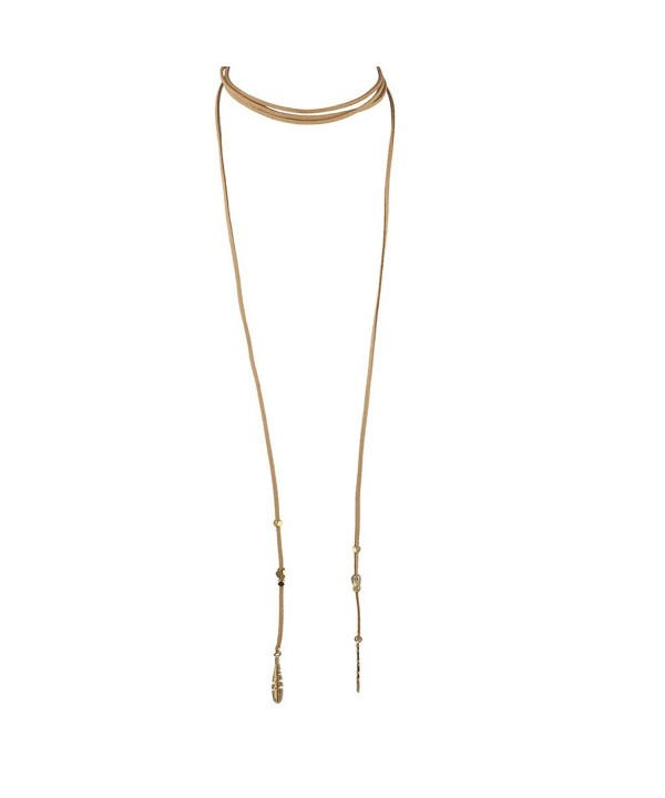 Lux Accessories Goldtone Feather Necklace