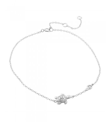 Sterling Silver Bezel Set Turtle Bracelet