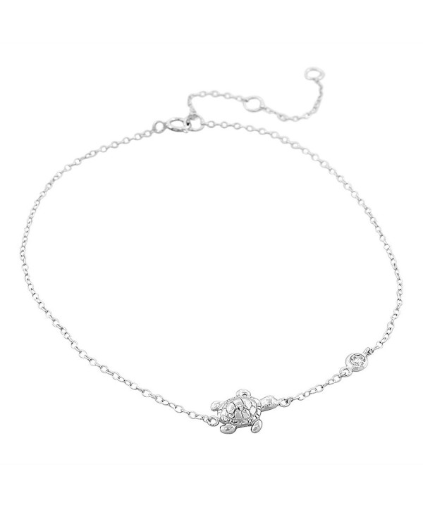 Sterling Silver Bezel Set Turtle Bracelet