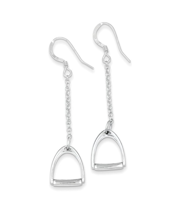 Sterling Silver Polished Stirrup Earrings