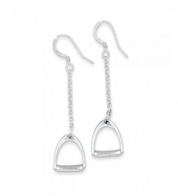 Sterling Silver Polished Stirrup Earrings