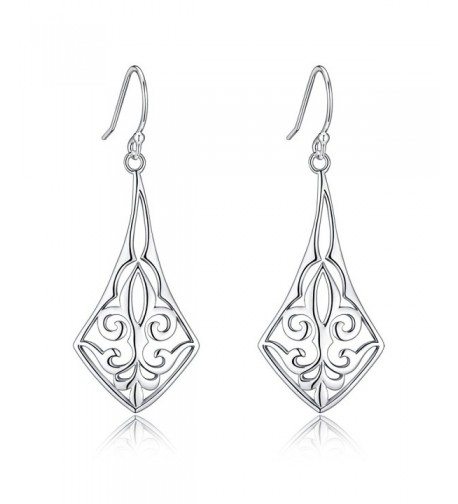 Polished Sterling Filigree Earrings Inspired