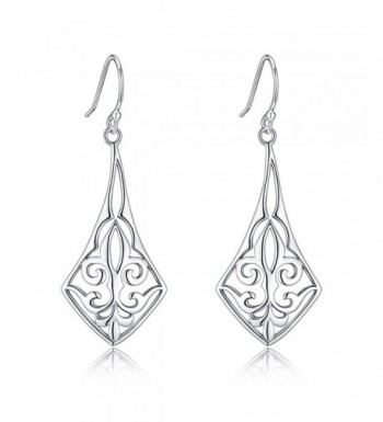 Polished Sterling Filigree Earrings Inspired