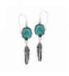 Oxidized Sterling Turquoise Gemstone Earrings