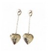 Shaped Locket Simulated Earrings Pierced