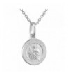 Dainty Sterling Silver Medal Necklace