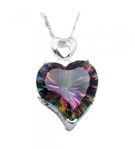 Silver Heart Pendant Mystic Necklace