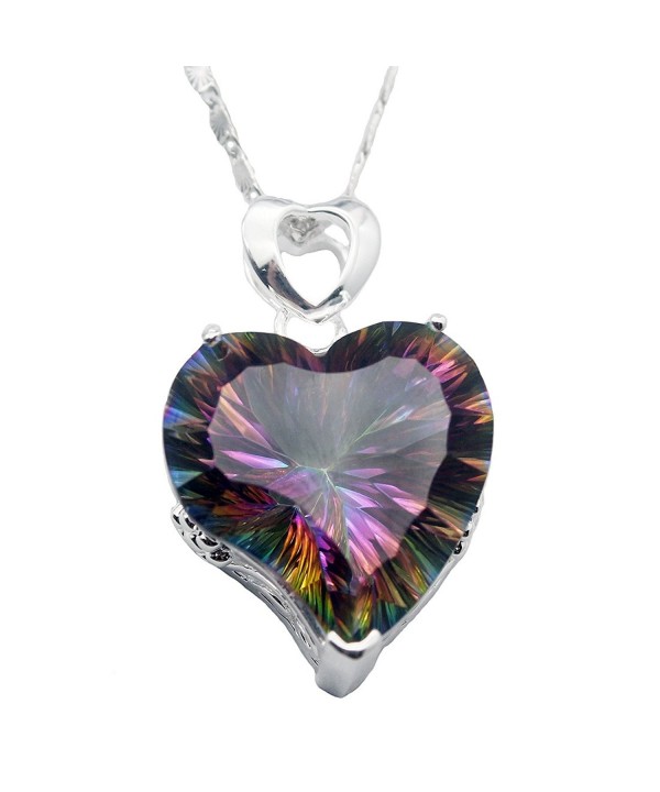 Silver Heart Pendant Mystic Necklace