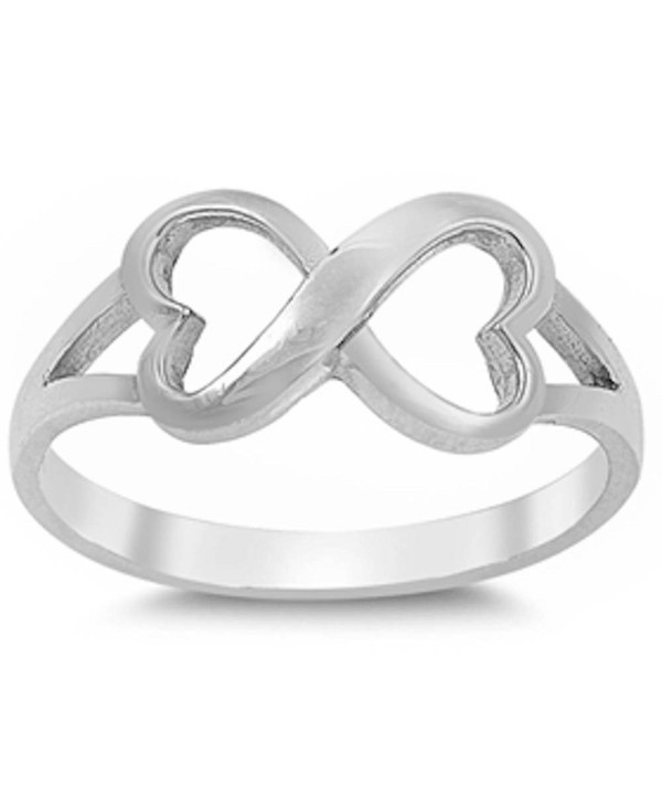 Solid Heart Infinity Sterling Silver