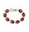 Ladybug Black Enamel Magnetic Bracelet