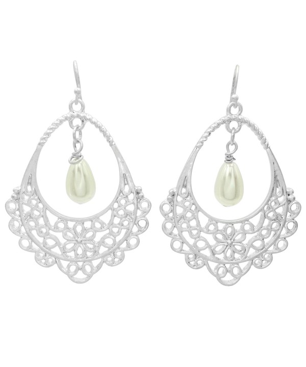 Filigree Teardrop Boutique Earrings Imitation