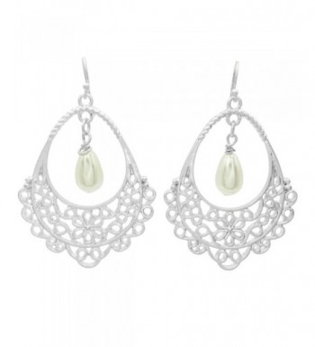 Filigree Teardrop Boutique Earrings Imitation