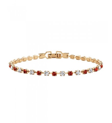 Birthstone Crystal Gold Tennis Bracelet