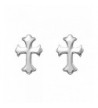 Stainless Steel Florentine Cross Earrings