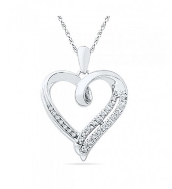 Sterling Silver Round Diamond Pendant