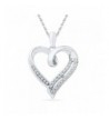 Sterling Silver Round Diamond Pendant