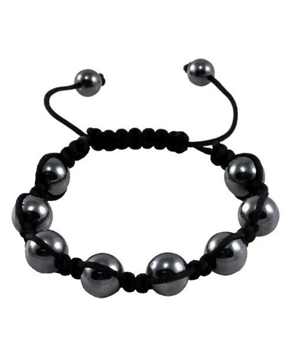 Simulated Hematite Handmade Drawstring Bracelet