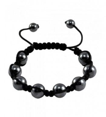 Simulated Hematite Handmade Drawstring Bracelet