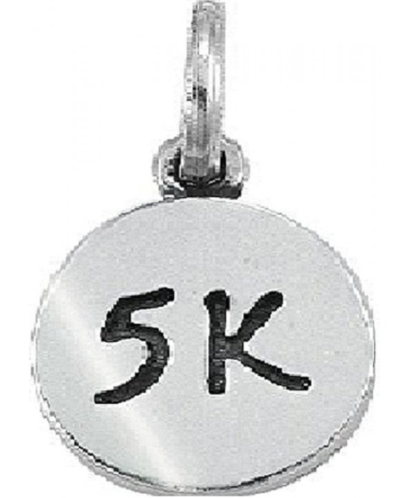 Sterling Silver 5K Round Charm