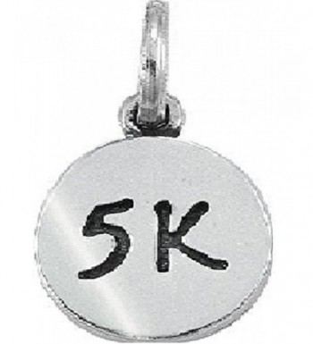 Sterling Silver 5K Round Charm