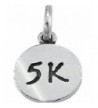 Sterling Silver 5K Round Charm