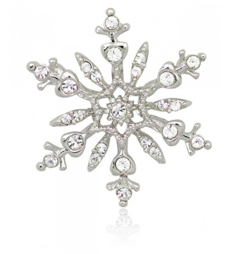 Akianna Silver tone Swarovski Crystals Snowflake