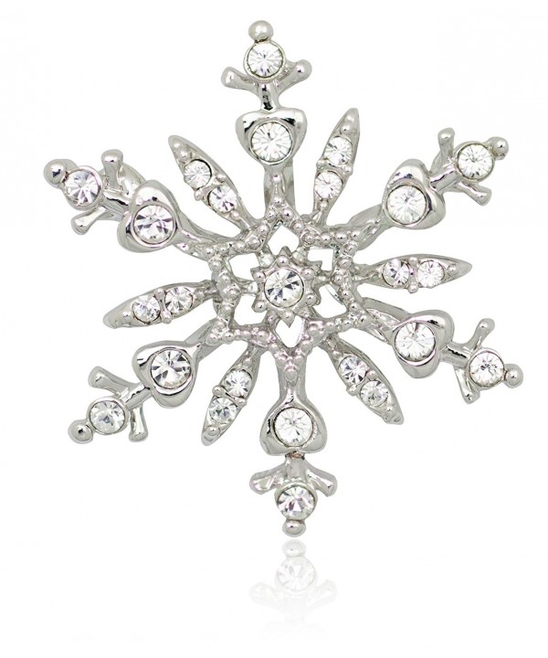 Akianna Silver tone Swarovski Crystals Snowflake