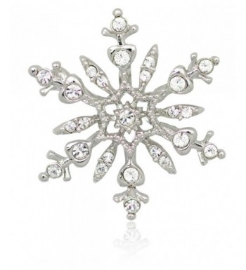 Akianna Silver tone Swarovski Crystals Snowflake