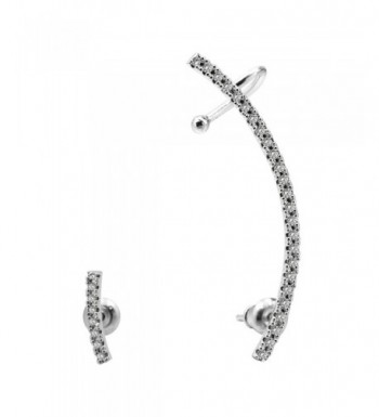 CIShop Asymmetry Earrings Simulated Diamonds