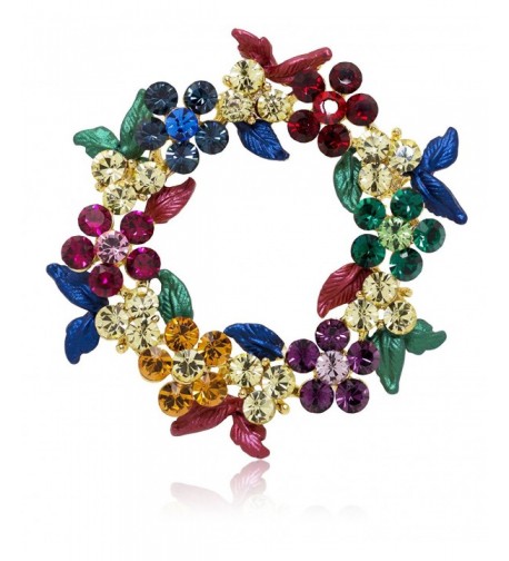 Akianna Gold tone Swarovski Christmas Multicolor