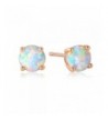 GEMSME Filled Created Round Earrings
