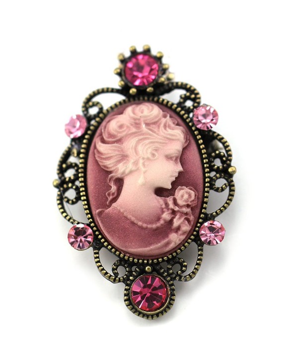 Fuchsia Brooch Necklace Pendant Compatible