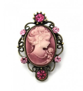 Fuchsia Brooch Necklace Pendant Compatible