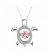 EleQueen Silver tone Dancing Zirconia Necklace