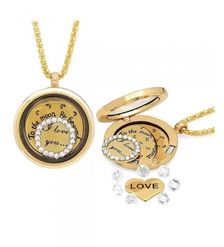 Love Moon Locket Yellow Necklace