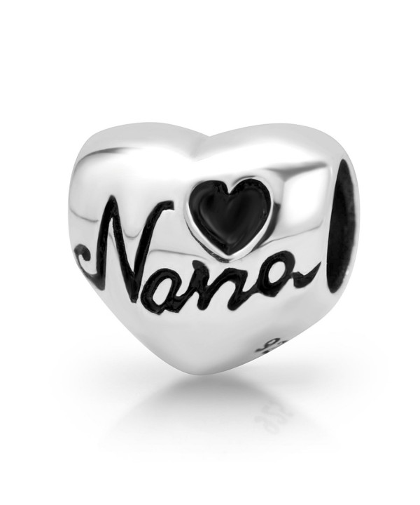 Sterling Silver Heart Nana Charm