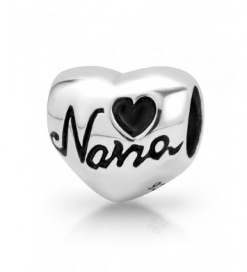 Sterling Silver Heart Nana Charm