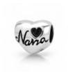 Sterling Silver Heart Nana Charm