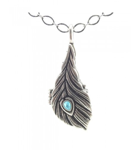 DaisyJewel Bohemian Peacock Feather Necklace