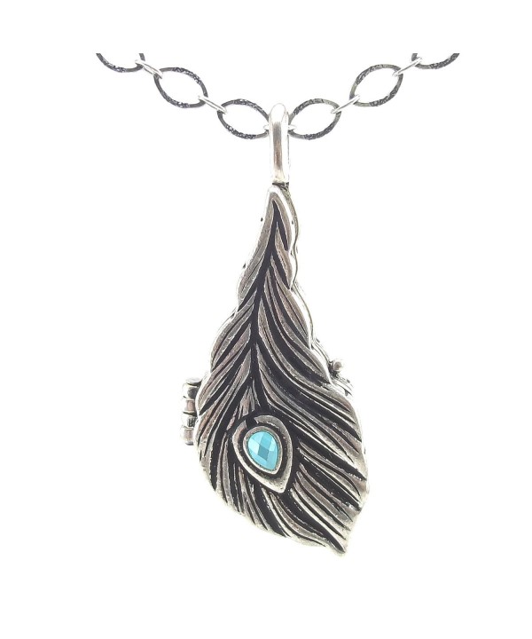 DaisyJewel Bohemian Peacock Feather Necklace