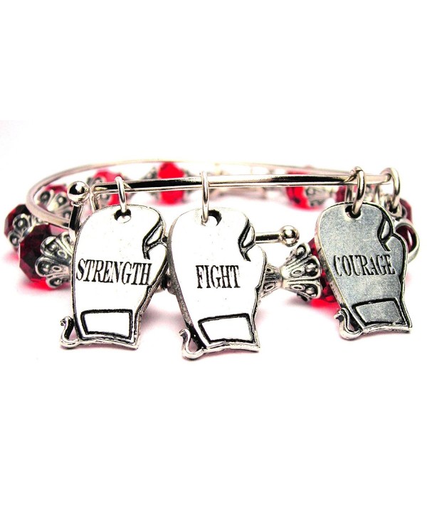 ChubbyChicoCharms Strength Courage Bracelet Adjustable